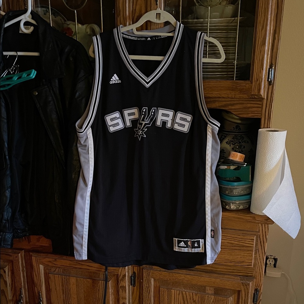 Adidas Black and White Spurs Jersey